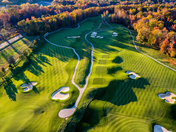 overhead view of the fairway