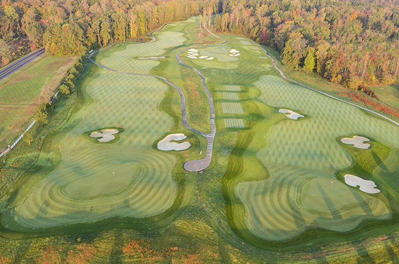 view of golf course greens